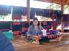 Weaving with the traditional foot loom